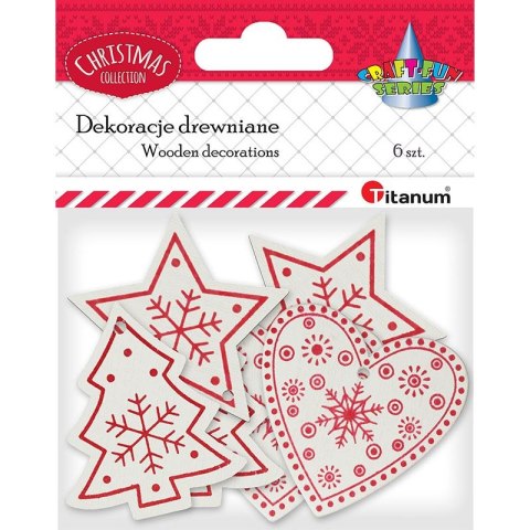 Ozdoba drewniana Titanum Craft-Fun Series gwiazdka, choinka, serce (849/851/853) Ozdoba drewniana Titanum Craft-Fun Series gwiazdka, choinka, serce (849/851/853)