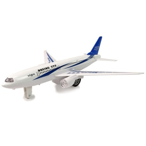 Samolot Lean Pasażerski Boeing 777 Biały Napęd Światła Dźwięki (11188) Samolot Lean Pasażerski Boeing 777 Biały Napęd Światła Dźwięki (11188)
