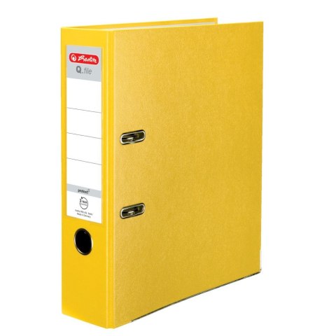 Segregator dźwigniowy Herlitz Q. file Standard A4 80mm żółty (0011167442) Segregator dźwigniowy Herlitz Q. file Standard A4 80mm żółty (0011167442)