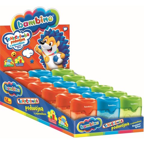 Temperówka St.Right Bambino podwójna mix plastik Temperówka St.Right Bambino podwójna mix plastik
