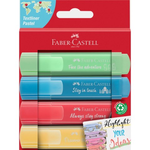 Zakreślacz Faber Castell Pastelowy 4 kol., mix 1,0-5,0mm (254625 FC) Zakreślacz Faber Castell Pastelowy 4 kol., mix 1,0-5,0mm (254625 FC)