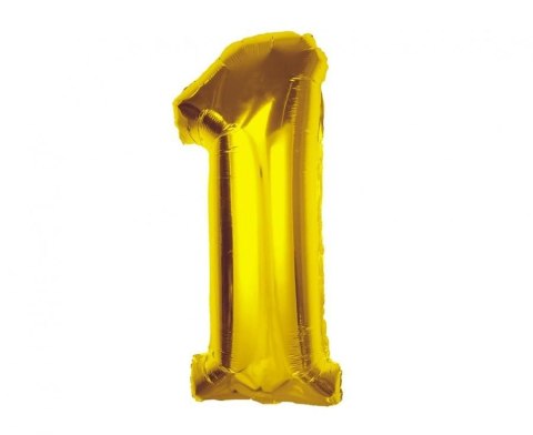 Balon foliowy Godan Smart, cyfra 1, złota, 92 cm (CH-S9Z1) Balon foliowy Godan Smart, cyfra 1, złota, 92 cm (CH-S9Z1)