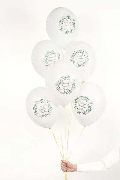 Balon gumowy Partydeco Pierwsza Komunia Święta (1 op. / 6 szt.) biały 300mm (SB14P-332-000-6) Balon gumowy Partydeco Pierwsza Komunia Święta (1 op. / 6 szt.) biały 300mm (SB14P-332-000-6)