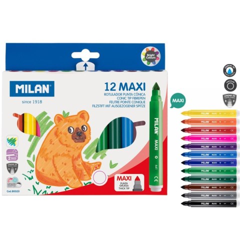 Flamaster Milan Maxi 12 kol. (80020) Flamaster Milan Maxi 12 kol. (80020)