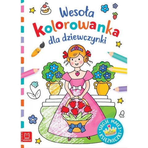 Książeczka edukacyjna Aksjomat Wesoła kolorowanka dla dziewczynki. Stroje małej księżniczki Książeczka edukacyjna Aksjomat Wesoła kolorowanka dla dziewczynki. Stroje małej księżniczki