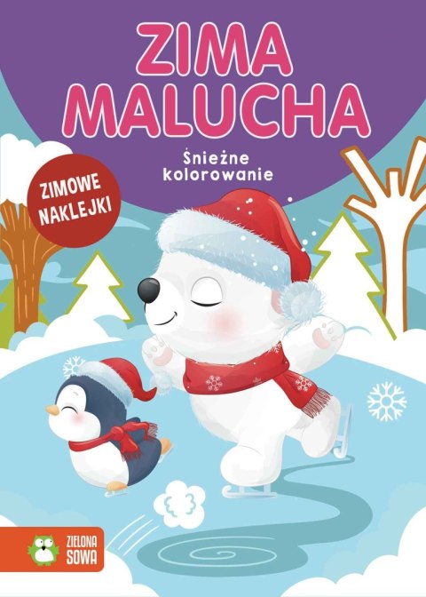 Książeczka edukacyjna Zielona Sowa Zima malucha. Śnieżne kolorowanie Książeczka edukacyjna Zielona Sowa Zima malucha. Śnieżne kolorowanie