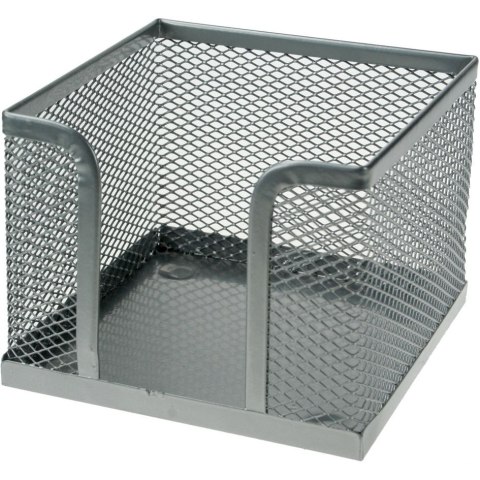Pojemnik na karteczki Titanum metalowy 10x10x7,5 cm srebrny (M-701S) Pojemnik na karteczki Titanum metalowy 10x10x7,5 cm srebrny (M-701S)