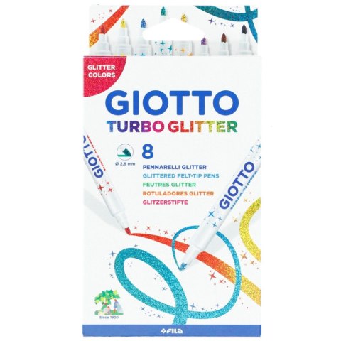 Flamaster Giotto Turbvo Glitter 8 kol. (425800) Flamaster Giotto Turbvo Glitter 8 kol. (425800)