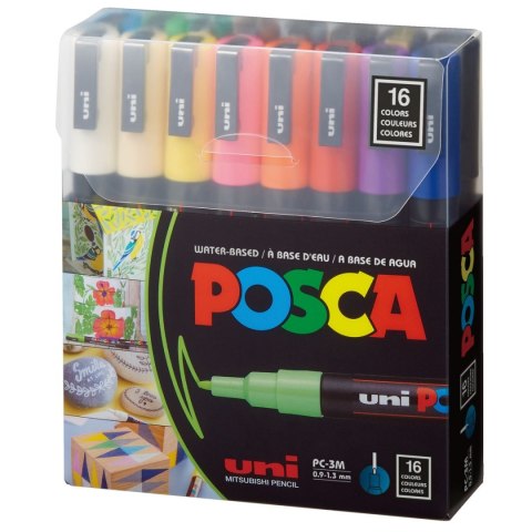 Marker specjalistyczny Posca PC-3M 16 sztuk 5906340928330, (różne) 0,9-1,6mm okrągła końcówka (194511) Marker specjalistyczny Posca PC-3M 16 sztuk 5906340928330, (różne) 0,9-1,6mm okrągła końcówka (194511)