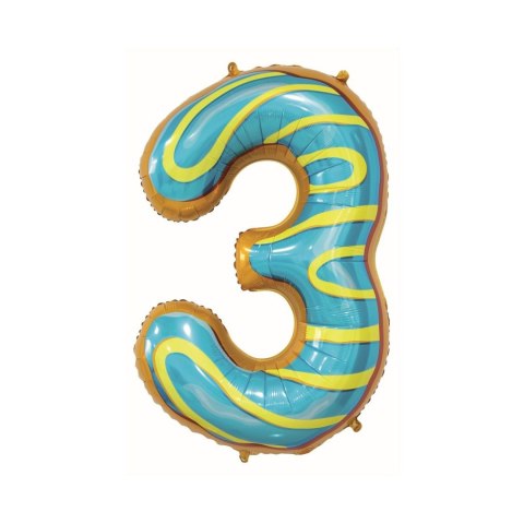Balon foliowy Godan cyfra 3 CIASTECZKO 34cal (BC-HCS3) Balon foliowy Godan cyfra 3 CIASTECZKO 34cal (BC-HCS3)