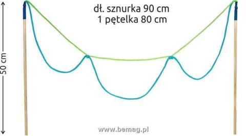 Bańki mydlane Bemag sznurek kijek do baniek 3 oczka Bańki mydlane Bemag sznurek kijek do baniek 3 oczka