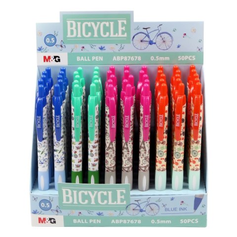 Długopisy automatyczne Bicycle M&G 0,5 mm niebieski wkład Długopisy automatyczne Bicycle M&G 0,5 mm niebieski wkład