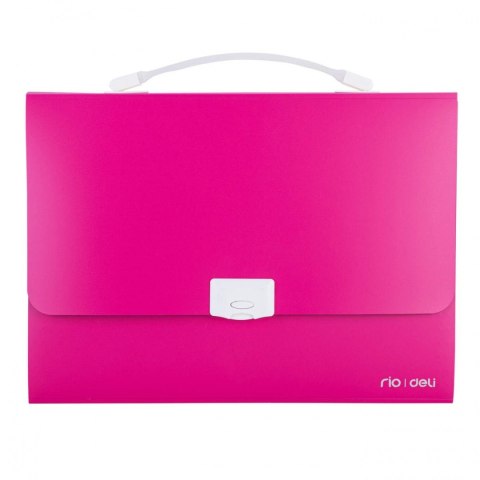 Teczka z przegródkami Deli RIO 13 przegródek A4 kolor: różowa 13 przegródek (E38126_pink) Teczka z przegródkami Deli RIO 13 przegródek A4 kolor: różowa 13 przegródek (E38126_pink)