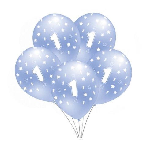 Balon gumowy Antella nr 1 błękitny 5 szt. niebieski 300mm (B156) Balon gumowy Antella nr 1 błękitny 5 szt. niebieski 300mm (B156)