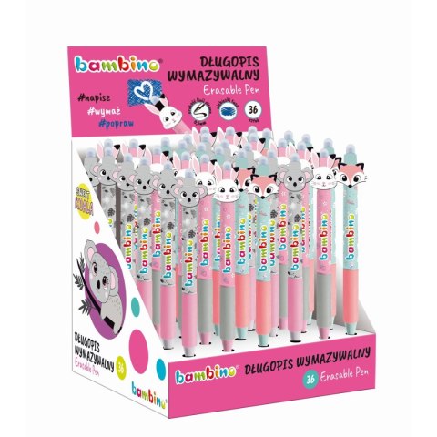 Długopis Bambino Bambino Premium wymazywalny dziewczyny 36 szt displ niebieski (5903235657719) Długopis Bambino Bambino Premium wymazywalny dziewczyny 36 szt displ niebieski (5903235657719)
