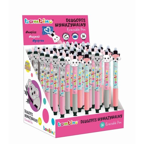 Długopis Bambino Bambino Premium wymazywalny dziewczyny 36 szt displ niebieski (5903235657719) Długopis Bambino Bambino Premium wymazywalny dziewczyny 36 szt displ niebieski (5903235657719)