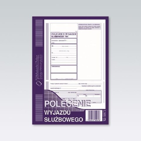 Druk offsetowy Michalczyk i Prokop Polecenie wyjazdu służbowego A5 40k. (505-3) Druk offsetowy Michalczyk i Prokop Polecenie wyjazdu służbowego A5 40k. (505-3)