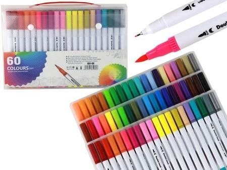 Flamaster Lean Zestaw Pisaków Dwustronnych 60 Sztuk Różnokolorowe W Organizerze 60 kol. (17308) Flamaster Lean Zestaw Pisaków Dwustronnych 60 Sztuk Różnokolorowe W Organizerze 60 kol. (17308)