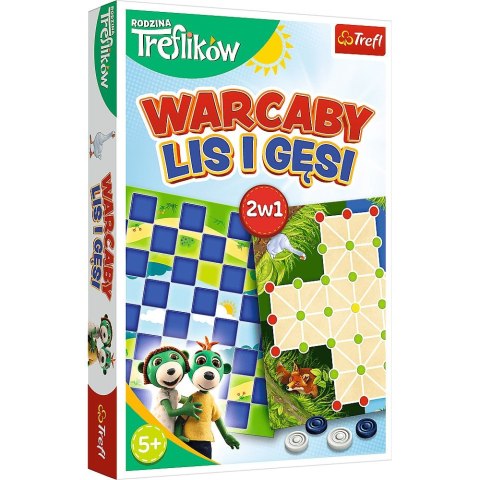 Gra planszowa Trefl Rodzina Treflików Rodzina Treflików Warcaby, lis i gęsi (02301) Gra planszowa Trefl Rodzina Treflików Rodzina Treflików Warcaby, lis i gęsi (02301)
