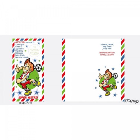 Kartka składana Ev-corp KIDS Urodzinowy dziecięcy dla chłopca DL (STKK-03) Kartka składana Ev-corp KIDS Urodzinowy dziecięcy dla chłopca DL (STKK-03)