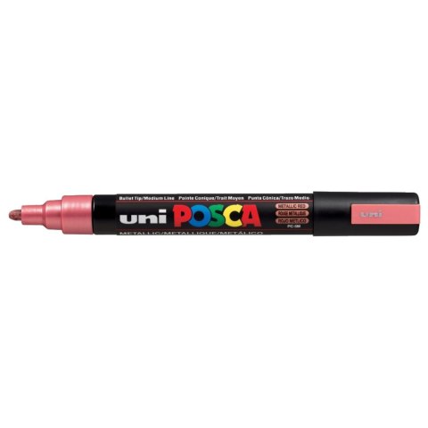 Marker specjalistyczny Uni Posca, czerwony metaliczny 1,8-2,5mm okrągła końcówka (PC-5M metalic) Marker specjalistyczny Uni Posca, czerwony metaliczny 1,8-2,5mm okrągła końcówka (PC-5M metalic)