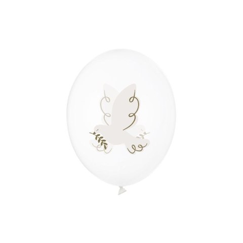 Balon gumowy Partydeco Gołąb, Crystal Clear transparentny 300mm (SB14C-204-000-6) Balon gumowy Partydeco Gołąb, Crystal Clear transparentny 300mm (SB14C-204-000-6)