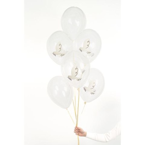 Balon gumowy Partydeco Gołąb, Crystal Clear transparentny 300mm (SB14C-204-000-6) Balon gumowy Partydeco Gołąb, Crystal Clear transparentny 300mm (SB14C-204-000-6)