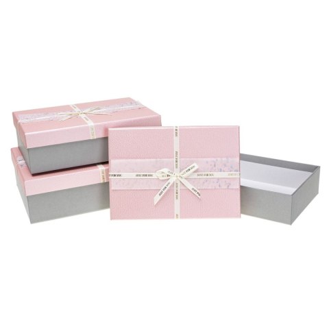 Pudełko na prezent Rozette (PUG-23220-PR PINK set 3) Pudełko na prezent Rozette (PUG-23220-PR PINK set 3)
