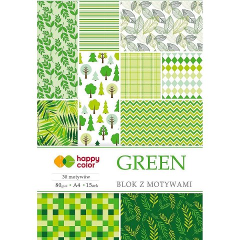 Zeszyt papierów kolorowych Happy Color A4 80g 15k (HA 3808 2030-G) Zeszyt papierów kolorowych Happy Color A4 80g 15k (HA 3808 2030-G)