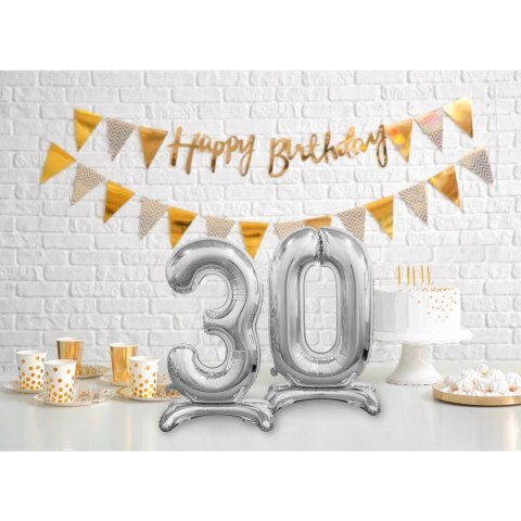 Balon gumowy Godan Beauty&Charm cyfra stojąca srebrna Srebrny 30cal (BC-ASS3) Balon gumowy Godan Beauty&Charm cyfra stojąca srebrna Srebrny 30cal (BC-ASS3)