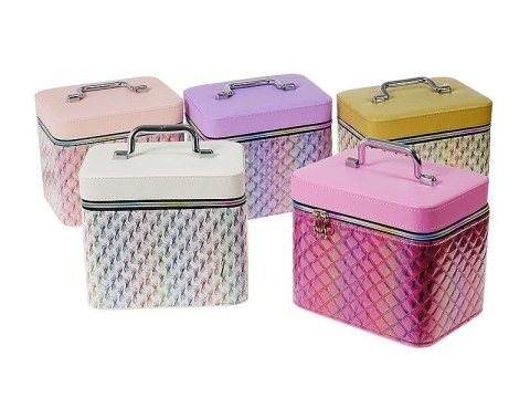 Kuferek Adar M, walizka z lusterkiem, zapinany na zamek, 21x14x13cm (372931) Kuferek Adar M, walizka z lusterkiem, zapinany na zamek, 21x14x13cm (372931)