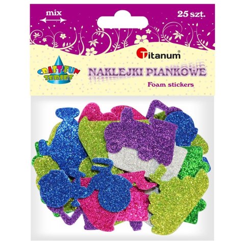 Naklejki piankowe Titanum Craft-Fun Series brokatowe Pojazdy Naklejki piankowe Titanum Craft-Fun Series brokatowe Pojazdy