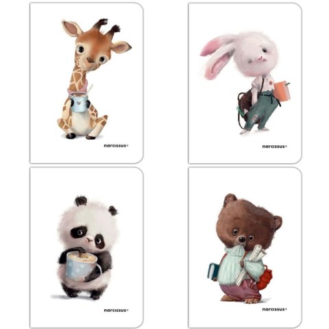 Zeszyt Narcissus cute PP A4 60k. 80g krata Zeszyt Narcissus cute PP A4 60k. 80g krata
