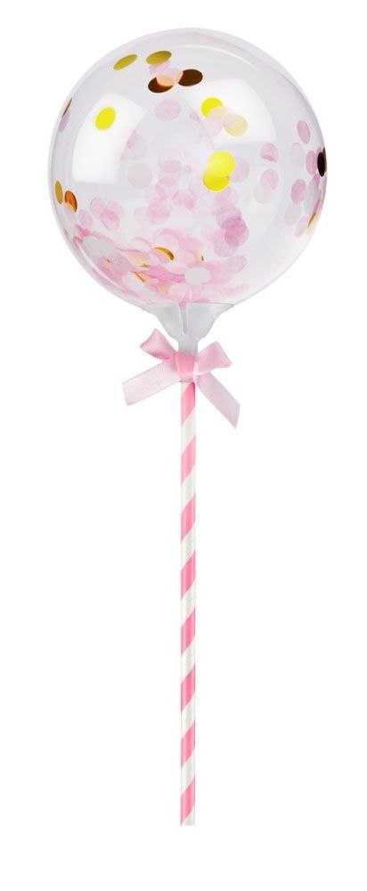 Balon foliowy Arpex transparentny na patyczku z konfetti różowym (BLF0331ROZ-9393) Balon foliowy Arpex transparentny na patyczku z konfetti różowym (BLF0331ROZ-9393)