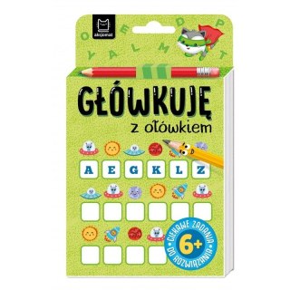 Książeczka edukacyjna Aksjomat Główkuję z ołówkiem, 6+, Książeczka zielona