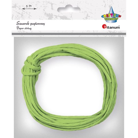 Sznurek Titanum Craft-Fun Series papierowy limonkowy 5m (G77) Sznurek Titanum Craft-Fun Series papierowy limonkowy 5m (G77)