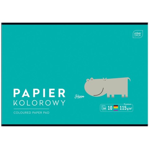 Zeszyt papierów kolorowych Interdruk B&B KIDS A4/10 5902277328632 A4 115g 10k (115g)