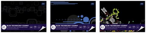 Blok techniczny Interdruk A4 czarna 170g 10k (ABLTA4C) Blok techniczny Interdruk A4 czarna 170g 10k (ABLTA4C)