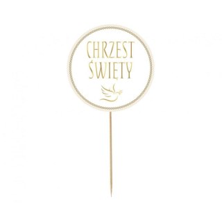 Dekoracja na tort Godan Chrzest Święty - gołąbek, średnica 14 cm (RV-DCSG)