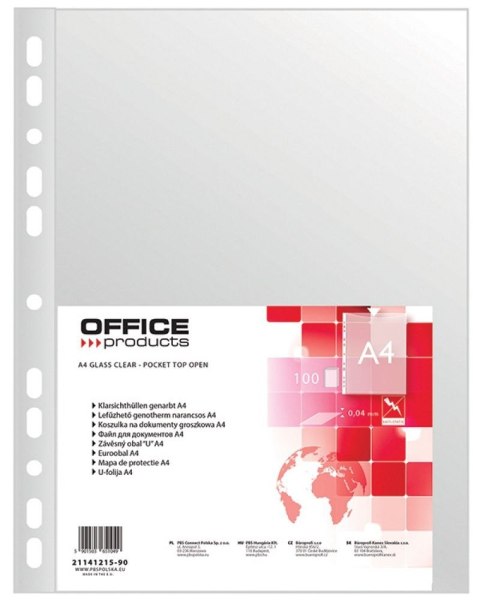 Koszulki na dokumenty Office Products groszkowe A4 kolor: przezroczysty typu U 40 mic. (21141215-90) Koszulki na dokumenty Office Products groszkowe A4 kolor: przezroczysty typu U 40 mic. (21141215-90)