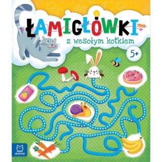 Książeczka edukacyjna Aksjomat Łamigłówki z wesołym kotkiem 5+