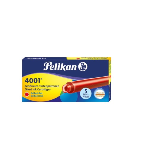 Naboje długie Pelikan GTP/5 czerwony (310623) Naboje długie Pelikan GTP/5 czerwony (310623)