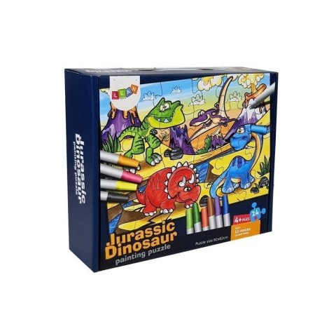 Puzzle Lean Do Kolorowania Era Dinozaurów Pisaki 24 el. (7798) Puzzle Lean Do Kolorowania Era Dinozaurów Pisaki 24 el. (7798)