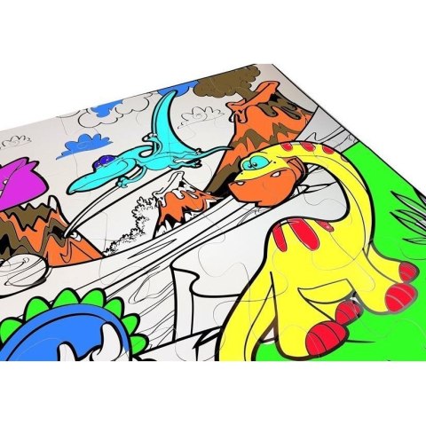 Puzzle Lean Do Kolorowania Era Dinozaurów Pisaki 24 el. (7798) Puzzle Lean Do Kolorowania Era Dinozaurów Pisaki 24 el. (7798)