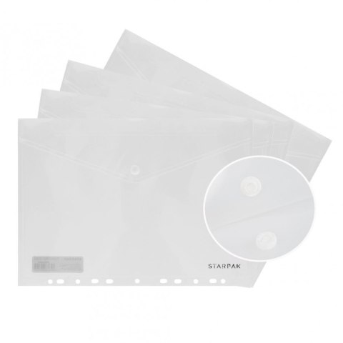 Teczka plastikowa na zatrzask A4 przezroczysty Starpak (449985) Teczka plastikowa na zatrzask A4 przezroczysty Starpak (449985)