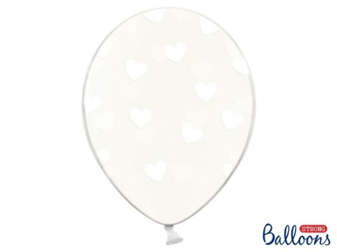 Balon gumowy Partydeco gumowy przezroczysty w serca 30 cm/6 sztuk (SB14C-228-099W-6) Balon gumowy Partydeco gumowy przezroczysty w serca 30 cm/6 sztuk (SB14C-228-099W-6)