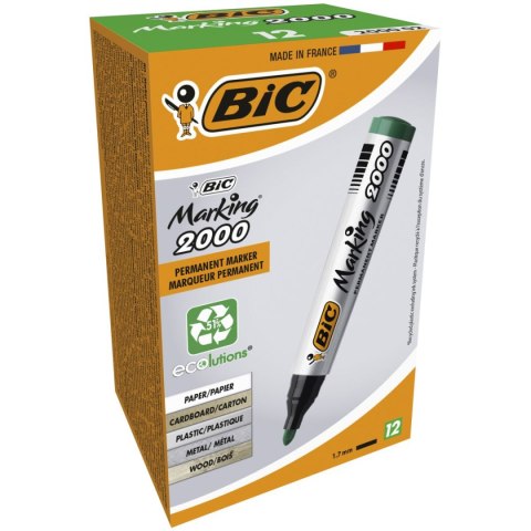 Marker permanentny Bic Marking 2000, zielony 1,5mm okrągła końcówka (8209123) Marker permanentny Bic Marking 2000, zielony 1,5mm okrągła końcówka (8209123)