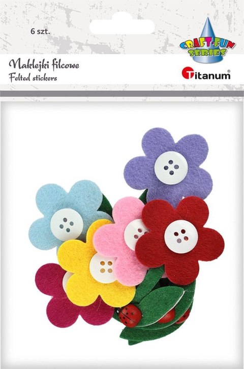 Naklejka (nalepka) Titanum Craft-Fun Series filcowe 3D kwiaty (M-03) Naklejka (nalepka) Titanum Craft-Fun Series filcowe 3D kwiaty (M-03)