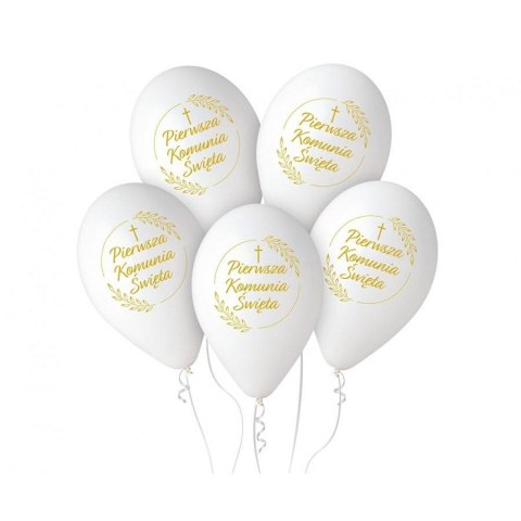 Balon gumowy Godan Pierwsza Komunia Św. (kłosy) 5 szt. biały 320mm 13cal (GS110/PKK) Balon gumowy Godan Pierwsza Komunia Św. (kłosy) 5 szt. biały 320mm 13cal (GS110/PKK)