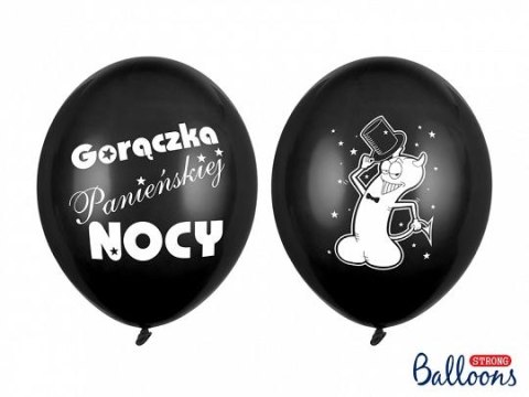 Balon gumowy Partydeco Gorączka Panieńskiej Nocy czarny 300mm (SB14P-241-010-6) Balon gumowy Partydeco Gorączka Panieńskiej Nocy czarny 300mm (SB14P-241-010-6)